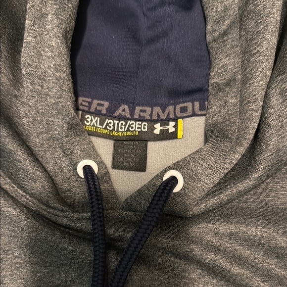 Under Armour Gray Athletic Sweater with Hood and Zip size 3XL - Picture 2 of 3